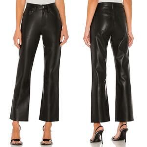 AGOLDE Recycled Leather Relaxed Boot Pants Detox Black Size 31 NWT